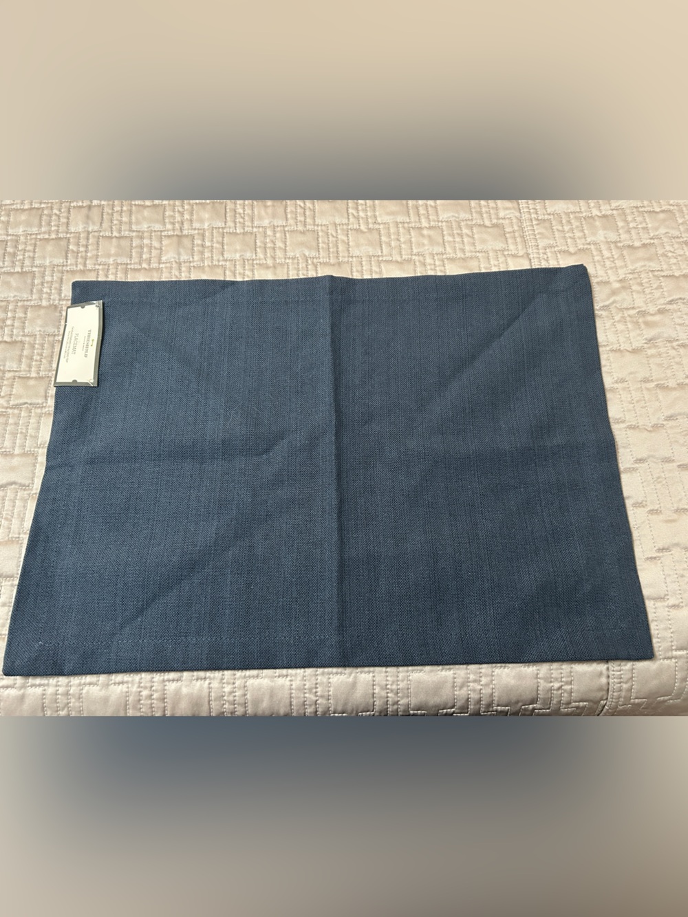 NWT!! Set of 2 Threshold Navy Blue Linen-Texture Placemat